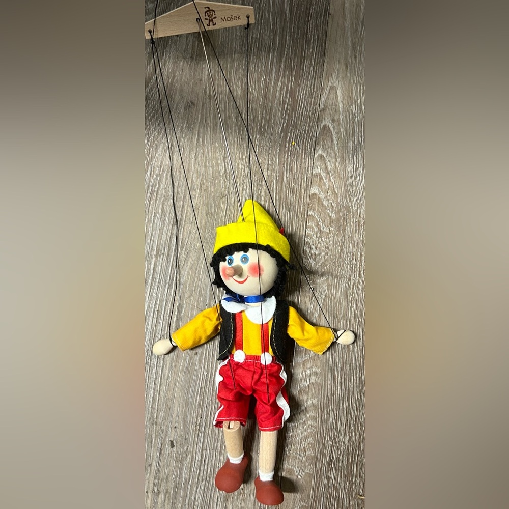 Hand Painted Czech Pinocchio Puppet Marionette Excellent Condition